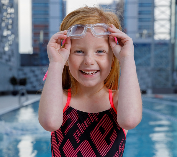 Очки для плавания Tiburon Junior (темные линзы; black/orange)
